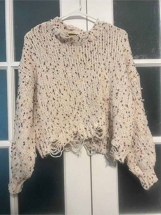 rag & bone Sweaters - Rag & Bone Multicolor Speckled Distressed Sweater